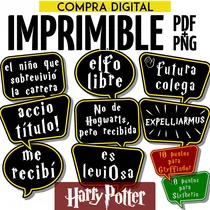 Comprar Kit Imprimible Props Carteles Recibida Grad | Harry Potter