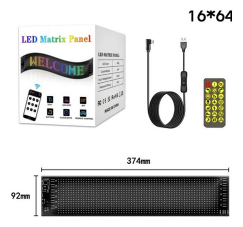 Cartel Led Flexible Para Auto 34.8*10.2cm A-771-1 X1