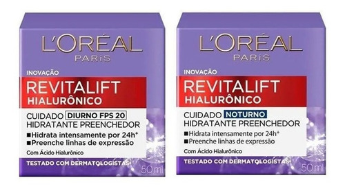 Loréal Revitalift Hialurônico Noturno 49g Diurno Fps20 49g