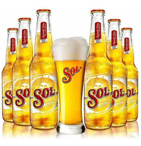 Imagen 2 de 6 de Cerveza Mexicana Sol 330 Ml (24 Unidades)