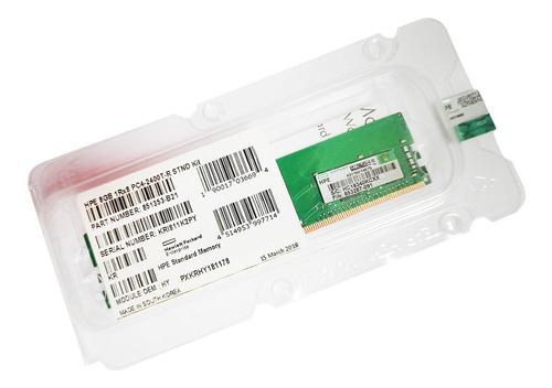 Imagen 5 de 5 de Memoria Servidor Hp Proliant 8gb 1rx8 Ddr4 Pc4-19200 2400 R.