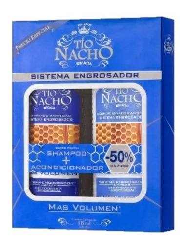 Tio Nacho Pack Shampoo+acond. 415ml Engrosador