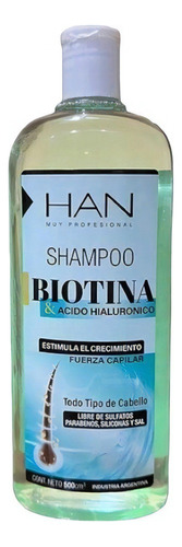 Han Shampoo Biotina Y Acido Hialuronico 500ml
