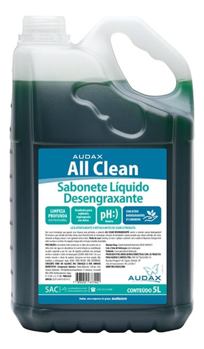 Sabonete Desengraxante Audax All Clean 5 Litros