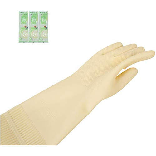 Guantes De Látex Natural Reutilizables Medianos (3 Pares)