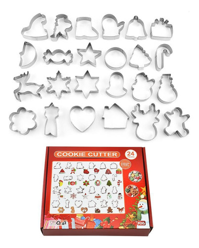 Moldes Para Galletas Navidad De Acero Inoxidable, Juego