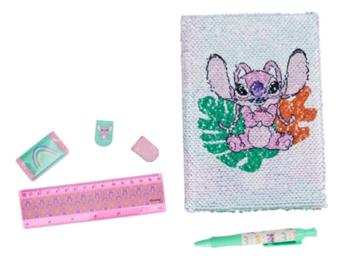 Libreta Decorada Disney Stitch Angel Para Niña 