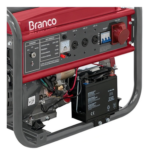Gerador portátil Branco B4T-8000 E3 8 kW trifásico com tecnologia AVR 220V