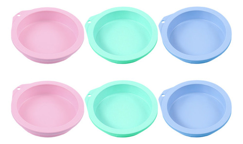 6 Moldes De Silicona Para Hornear Magdalenas Antiadherentes