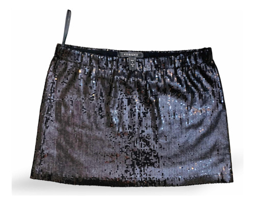 Pollera Mini Falda Kosiuko De Lentejuelas Negra