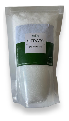 Citrato De Potasio Puro 250 Grs