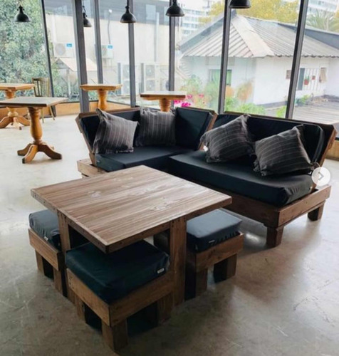 Sillónes Y Esquinero Grande Madera Tratada Living Exterior