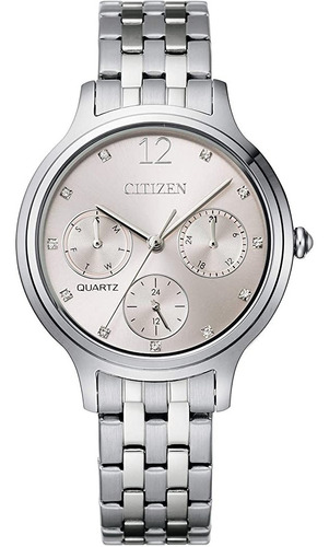 Reloj Citizen Ed8180-52x Para Mujer Plateado