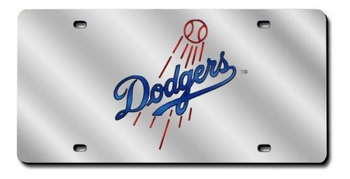 Tag Mlb Los Angeles Dodgers Laser-cut Automático (plata).