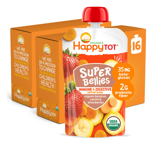 Happy Tot Organics Super Bellies Etapa 4, Organics Banana, Z