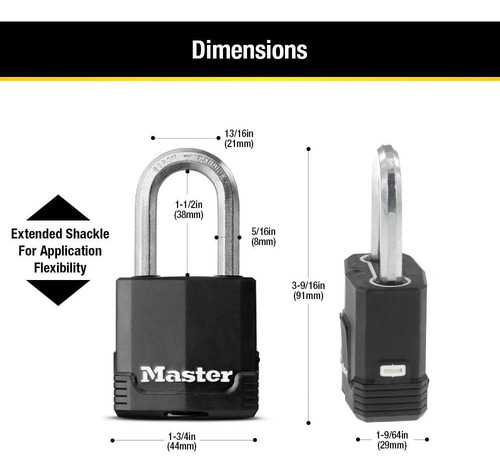 Imagen 5 de 7 de 2 Candados Master Lock Magnum Heavy Duty M115xtlf