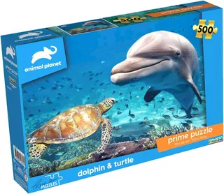 Rompecabezas Animal Planet Delfin Y Tortuga 500 Pzas