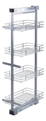 Coluna Deslizante Com 04 Cestos Cromados 250x...x470mm 2088 Cor Cromado