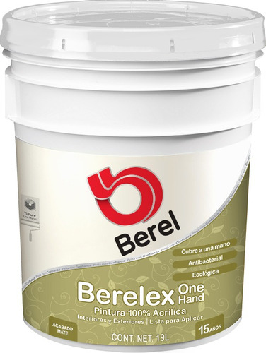 Berel Berelex One Hand Pintura Base Agua 19lt