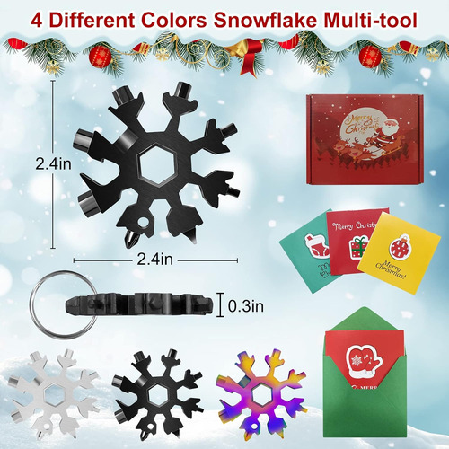 Multiherramienta De Copo De Nieve 18 En 1 Con Llave Y Abrido