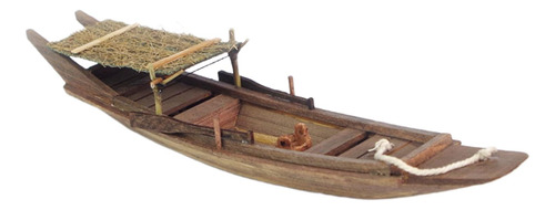 Canoa En Miniatura De Madera Hecha A Mano Barco Náutico