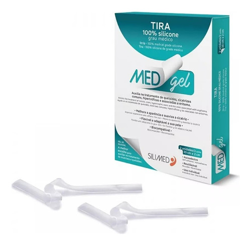 Fita De Silicone Silimed Medgel 30x2cm 2 Unidades Cicatrizes