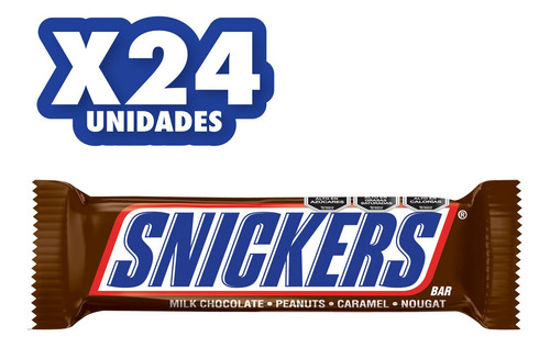 Snickers Barra De Chocolate Con Leche Y Maní 53g X 24un.