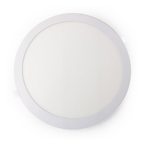 Imagen 4 de 9 de Panel Led Embutir Redondo 30cm Blanco 24w Interelec Luz Fria