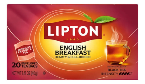 Té Lipton Té Negro English Breakfast Caja X20 Saquitos
