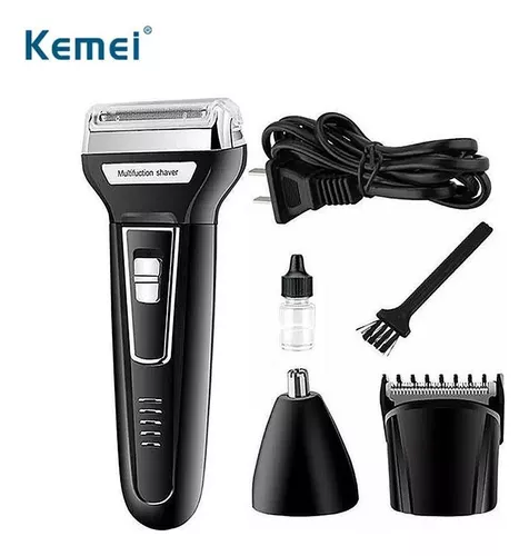 Máquina afeitadora Kemei Maquina de barbear aparador elétrico 3 em 1 kemei  6558 negra 110V/220V