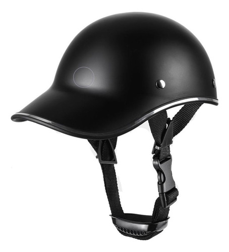 Casco Polo Deportivo Gorra Negro Bmx Moto Bicicleta Duro