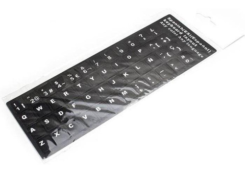 Pegatinas De Alfabeto Para Teclado, Mxnvb-001, Negro, 48 Pe Color Negro