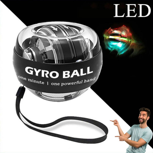 Uuugyro Ball Powerball Wristball C/ Led Fortalece Musculo P