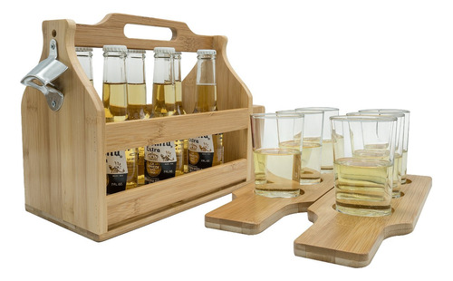 Sorbus Organizador De Botellas De Madera Con Abridor Y Tabl.