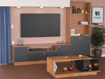Comprar Combo Mesa Tv + Biblioteca + Mesa Ratona Modular Living