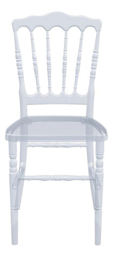 Kit 2 Cadeiras Dior Pc Transparente Eventos Festa Empilhável Estrutura Da Cadeira Branco Assento Branco