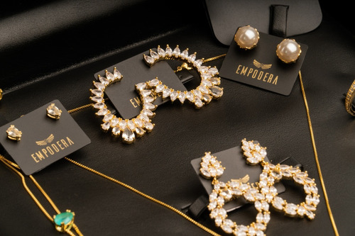 Kit Semijoias De Luxo Folheadas À Ouro 18k - Alto Padrão