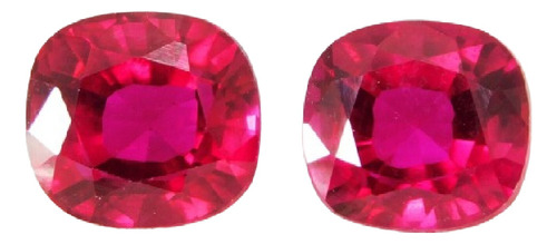 Rubí 11.60 Ct Rojo Natural Corte Radiante Par De Piedras    