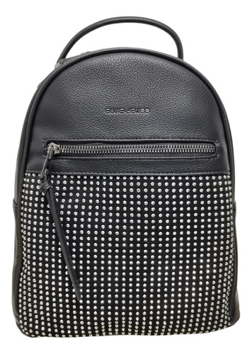 Mochila De Cuerina Con Strass David Jones Art. 6864-2