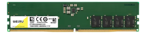Memoria Ram Gamer 1 X 16 Gb Weimu Ddr5 4800 Mhz, Dimm De Esc
