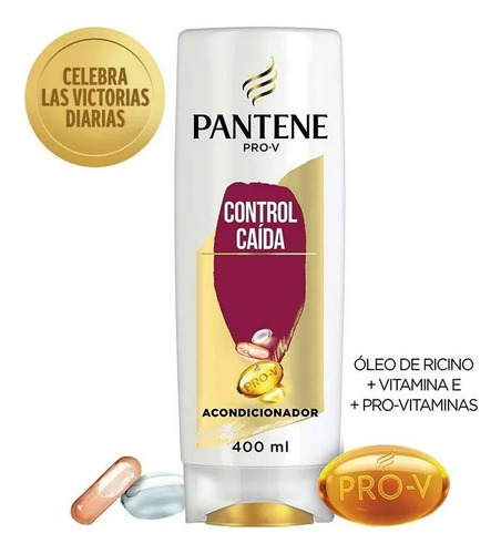3 Pza Acondicionador Pantene Pro V Control Caída 400 Ml