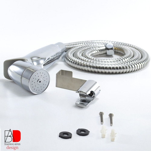 Imagen 1 de 10 de Bidet Duchador P Inodoro Manual Gatillo + Flexible + Soporte