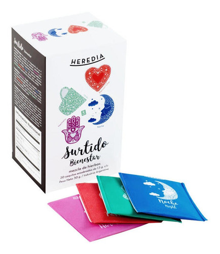 Té Surtido Línea Bienestar Heredia Caja X20 Saquitos De 30gr