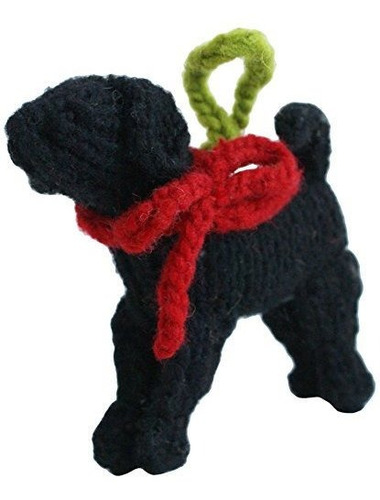 Chilly Perro Negro Lab Perro Ornamento