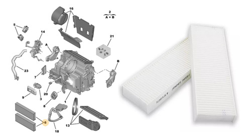 Kit 4 Filtros 100% Original Peugeot 208 Active 1.6 N 2021