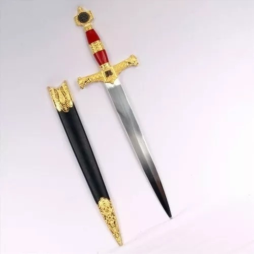 Espada Dourada Rei Davi Medieval Coleção Bainha Mini