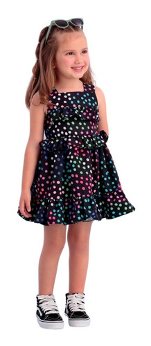 Vestido Infantil Poás Coloridas Mon Sucré Bloom 22234 B.e.