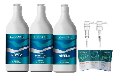  Kit Mirtilo 2 Shampoos E 1 Condicionador 1l Lowell