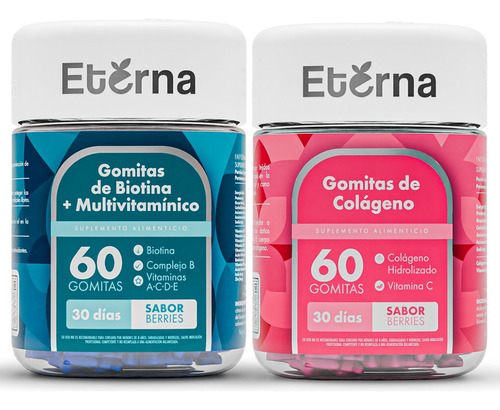 Pack Gomitas Belleza: Biotina  + Colágeno