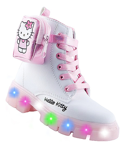 Botas Hello Kitty Luces Leds Bolstia Niñas Casuales 4100-bk